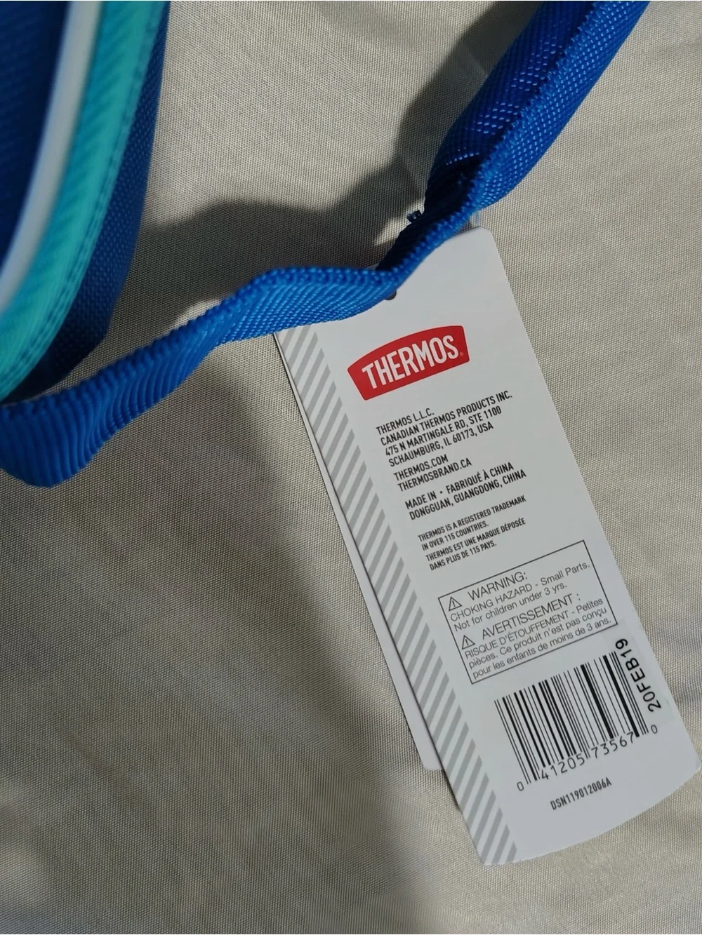 Thermos Bright Blue & Teal Lunch Bag with Polka Dot Accent New with Tags